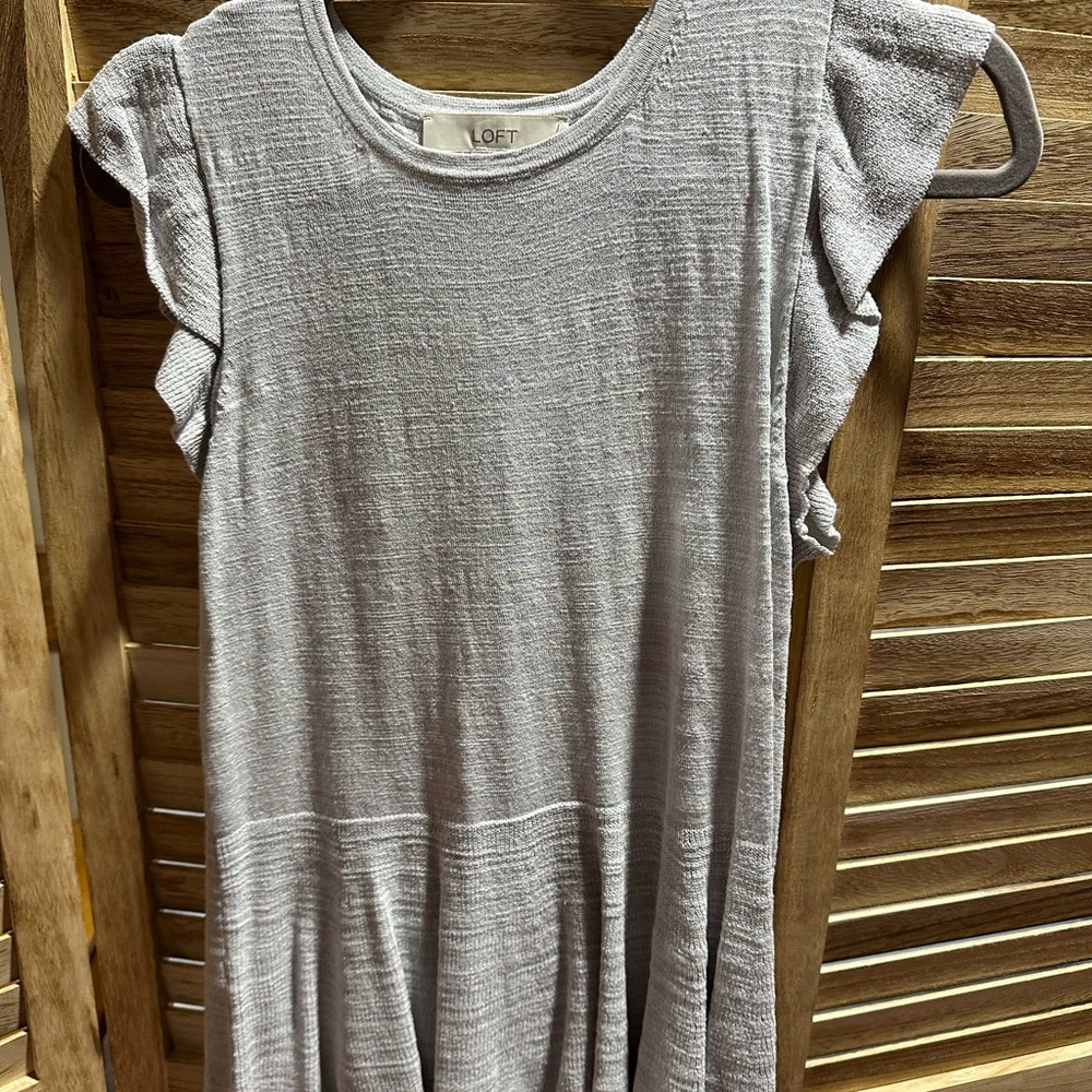 LOFT Casual Kids Dress in Soft Gray